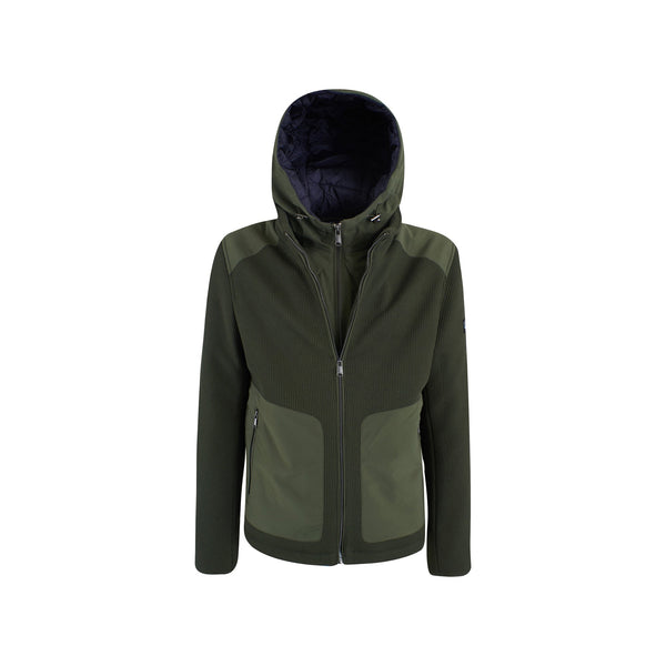 Yes Zee Giacca leggera Giubbino Uomo in tricotina con pettorina Verde militare A24 - YESZEEJ841Q500 - 0905 - M - Francavilla Moda